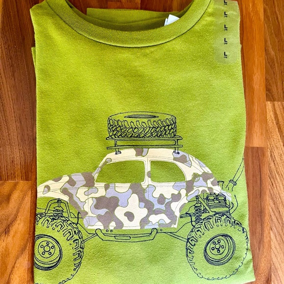 Gap Boys Green Camouflage Truck Long Sleeve Shirt Size L (10) - Picture 3 of 5
